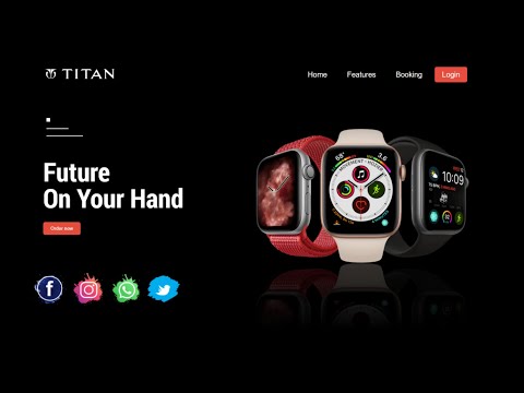 Animated Website Landing Page Design Using HTML & CSS in Hindi 2021 | CSS Reflection Effect Tutorial