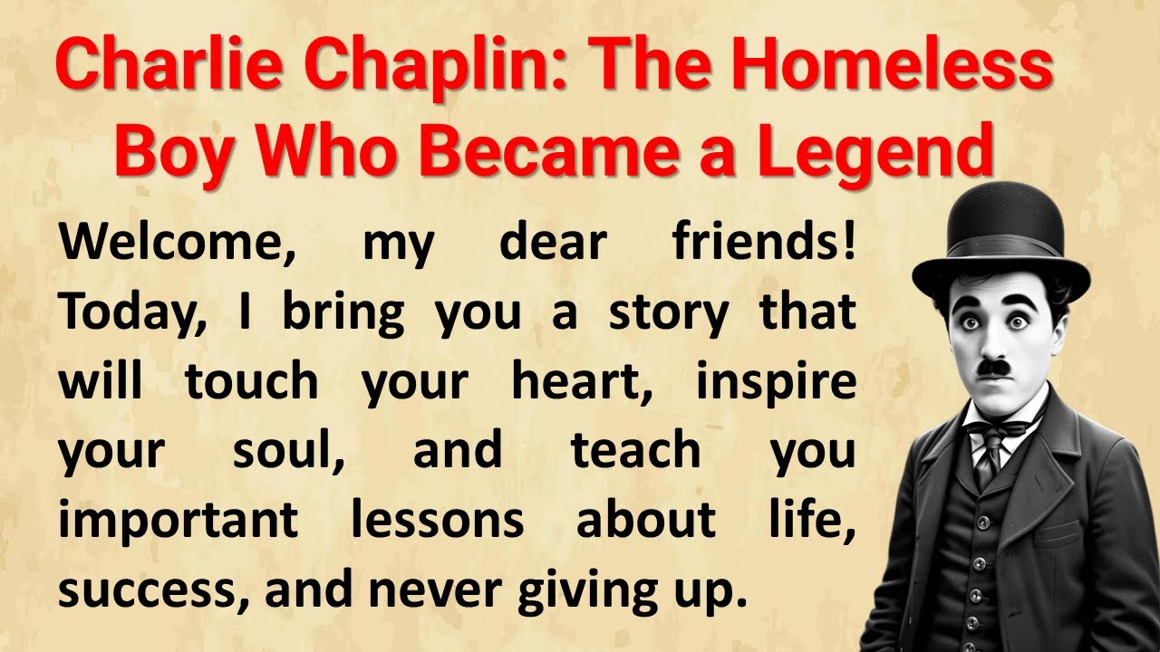 Charlie Chaplin: The Homeless Boy Who Became a Legend | Learn English Through Story Level 1 🔥