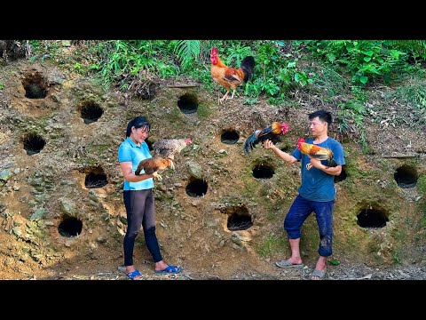 Make more nests for the hens to lay eggs. Villagers came to help DAU & TU move the warehouse