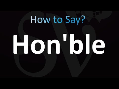 How to Pronounce Hon'ble (correctly!)