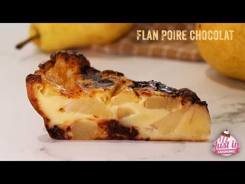 Pear and Chocolate Chip Flan