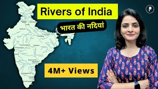 Rivers of India part 1 (भारत की नदियां) on India Map (भारत का मानचित्र) - PART 1