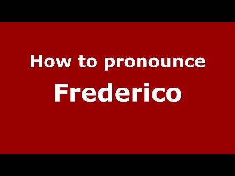 How to pronounce Frederico (Brazilian Portuguese/São Paulo, Brazil) - PronounceNames.com