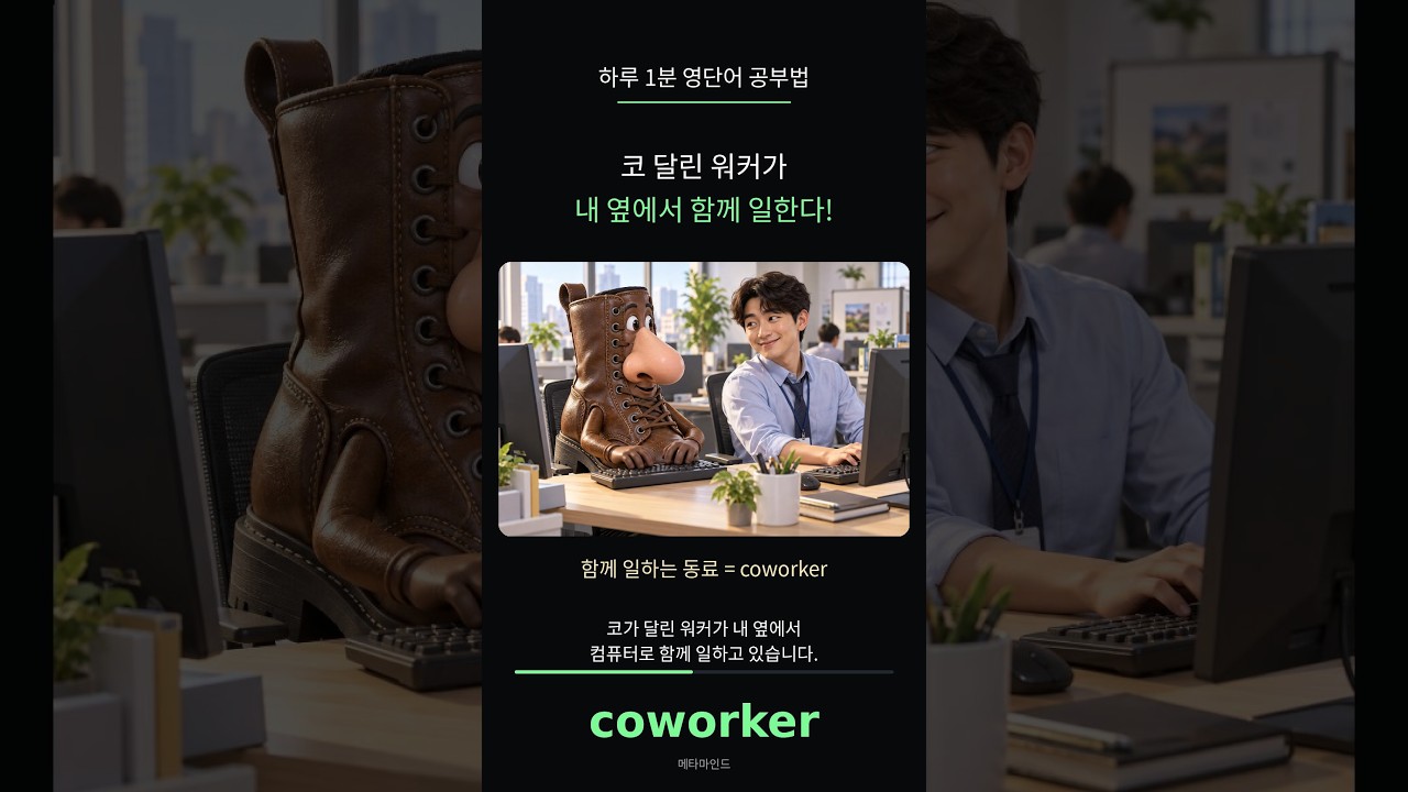 coworker 영어단어 공부법 영상