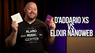 Video thumbnail for Coated Acoustic Guitar Strings: D'Addario XS vs. Elixir Nanoweb by Alamo Music Center