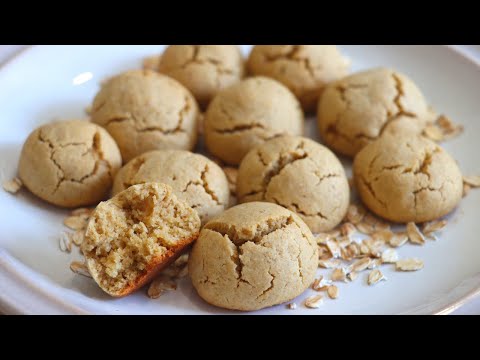 Cómo hacer Galletas de Avena fáciles // Sin gluten // Sin harina // Oatmeal cookies