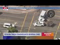 Stolen Truck Pursuit Ends With Violent Multi Vehicle Pileup In Long Beach