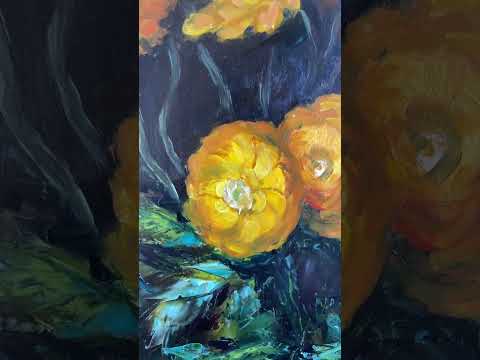 Modern Art Floral Oil Painting #art #painting #allaprima #artclass #stilllife #flowers #decoration