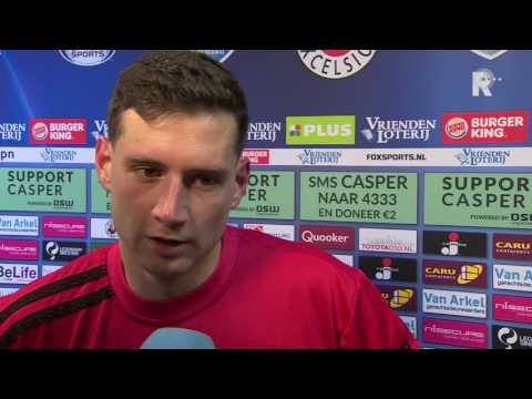 Luigi Bruins na afloop van Excelsior - Willem II