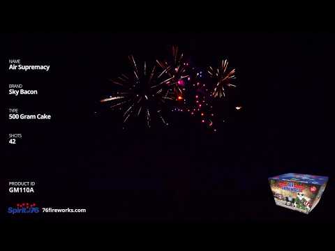 GM110A Air Supremacy - 42 shot 500 Gram Cake - Sky Bacon