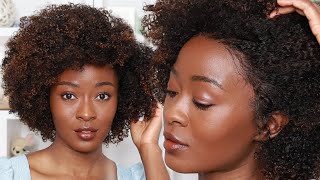 Make Them BELIEVE It's Your Natural Hair! Okra Gel Wash N Go On An Ombre Afro Wig | HerGivenHair