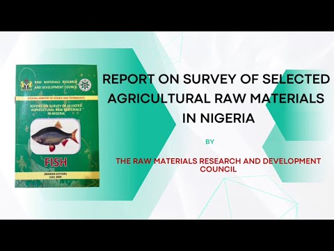 NL’s Book Review: Report on Survey Of Selected Agricultural Raw Materials in Nigerian