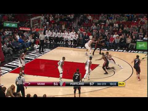 Hassan Whiteside 28 PTS, 16 REB, 1 AST Trail Blazers vs Heat 12/3/2016
