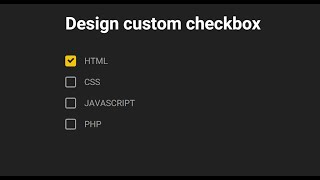 Design custom checkbox with CSS