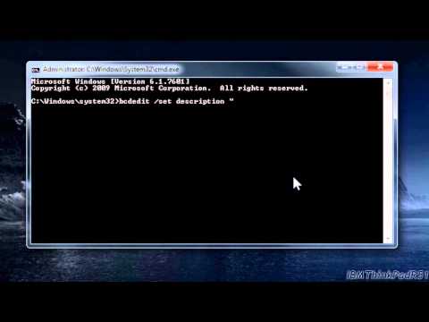 comment modifier bcdedit windows 7