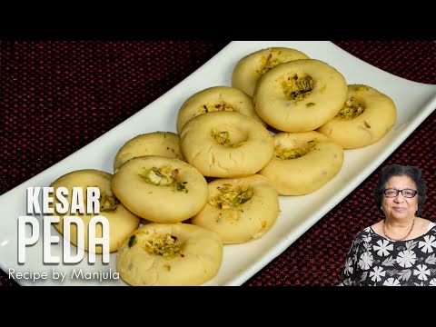 Kesar Peda Recipe | Indian Milk Dessert | How to make Kesar Peda | Manjula