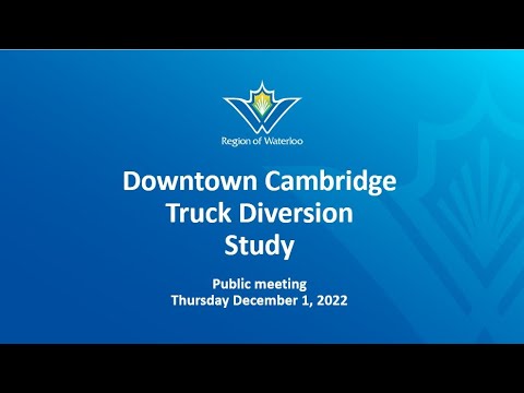 Downtown Cambridge Truck Diversion Study 