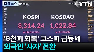 '8천피 회복' 코스피 급등세...외국인 '사자' 전환 / YTN