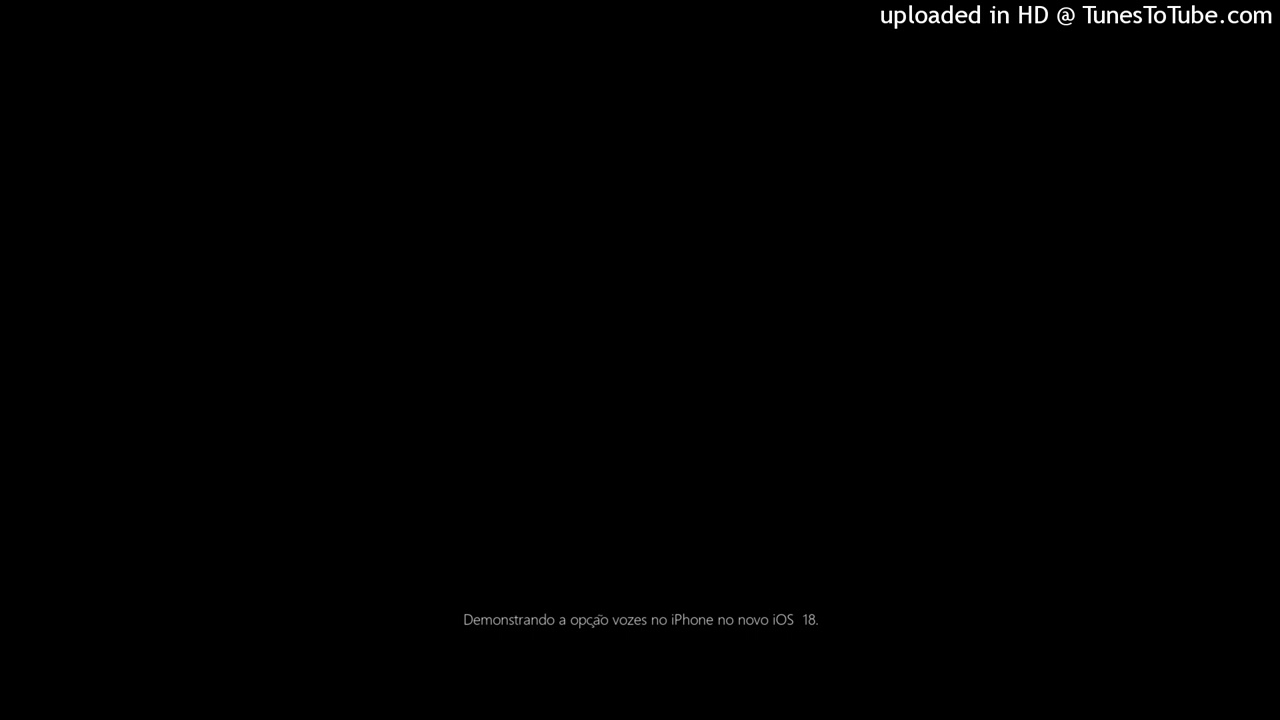 Demonstrando a opção vozes no iPhone no novo iOS  18.