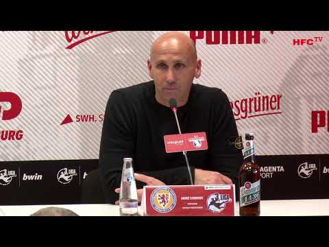 37. Spieltag: Hallescher FC - Eintracht Braunschweig | Pressekonferenz nach dem Spiel