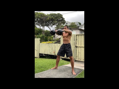 Day 298 FitPro Hawaii - Double 28 kg. Kettlebell Compound Exercises - March 11, 2021, 5:50 pm