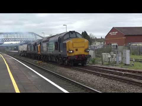 37259 and 37603 departs Bridgwater with 6M63 on 14th March 2017