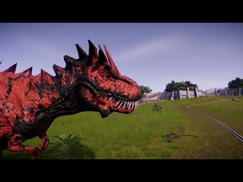 T-Rex VS Raptor Squad Awesome Killing Animation - Jurassic World Evolution