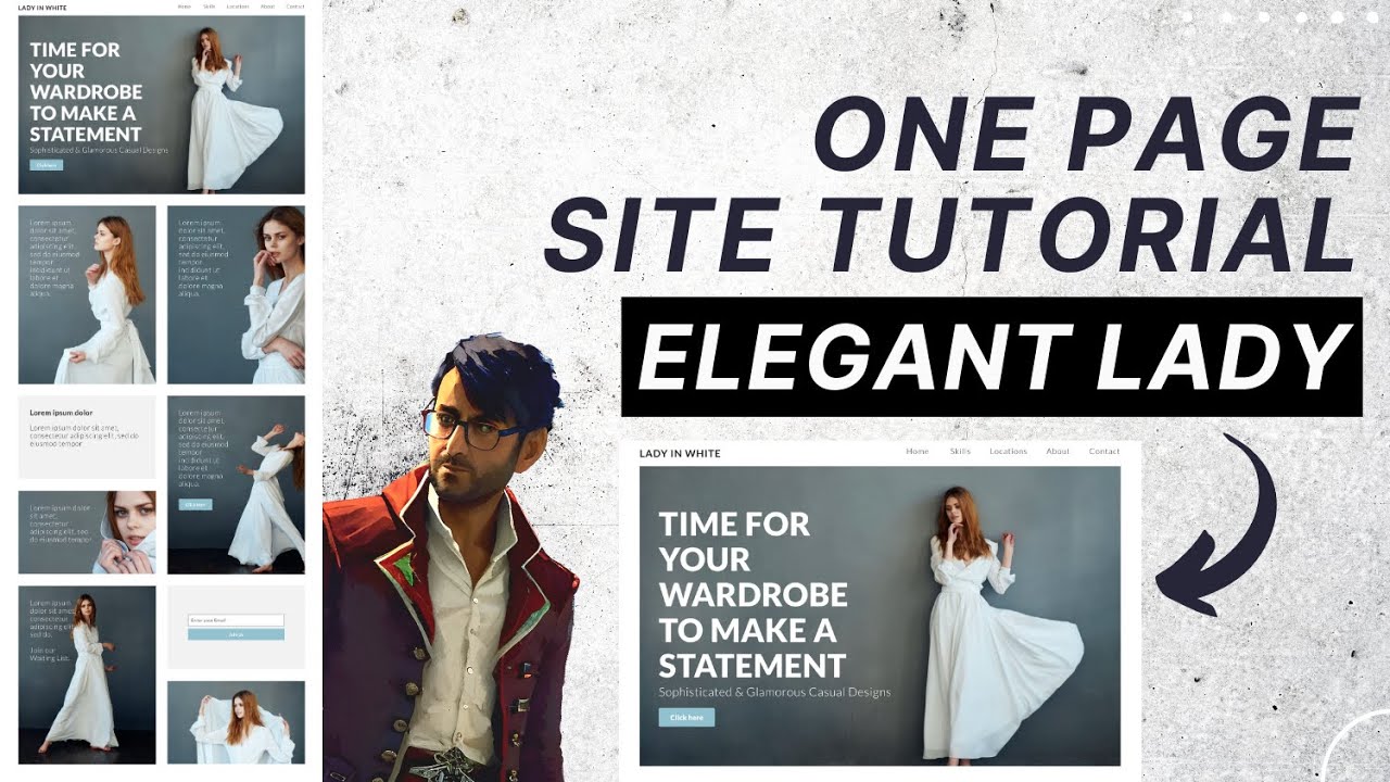 One Page Site Tutorial - Elegant Lady - Elementor Wordpress Tutorial