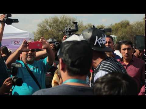 Black Power AD cantando La Golosa en rueda de prensa