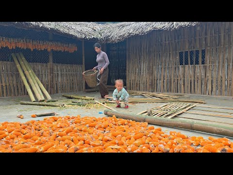 Ly Tieu Ca built a room to store clothes and grew vegetables in the garden.