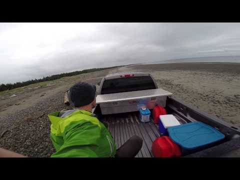 Driving Down Sandy Beach on Haida Gwaii