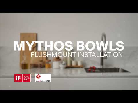 Franke Mythos Bowls - Stainless Steel Sinks - Flushmount Installation - English