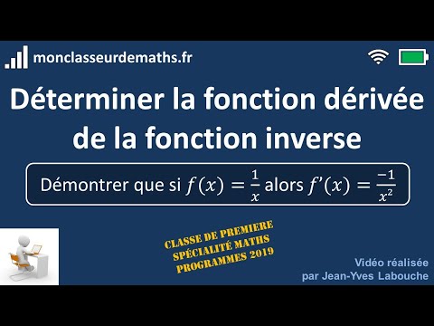 Déterminer la dérivée de la fonction inverse