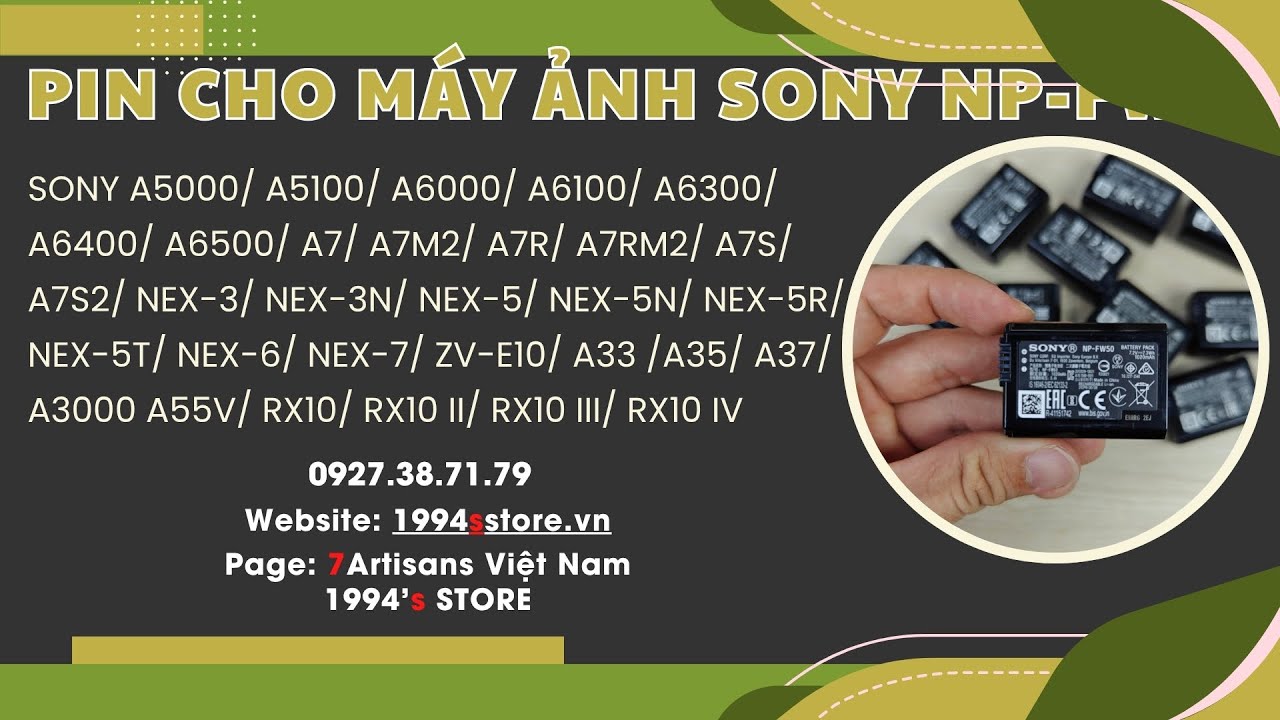Video Pin Sony NP-FW50 Chính Hãng (Zin Bóc Máy) - Độ Mới >95% - Bảo Hành 1 Đổi 1 Tại Nhà
