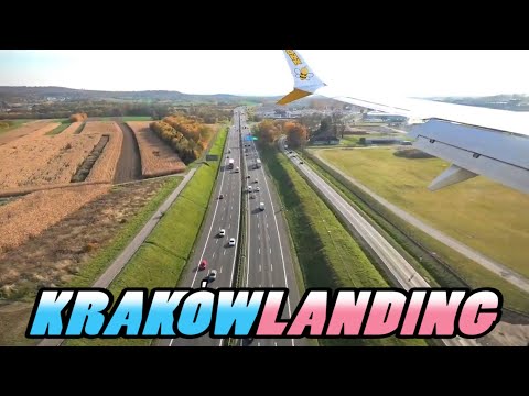 KRAKÓW LANDING - Landing at Kraków Balice International Airport - Poland (4k)