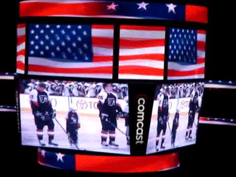 Lauren Hart Sings National Anthem at Flyers Game vs. Sabres on 3/10/09