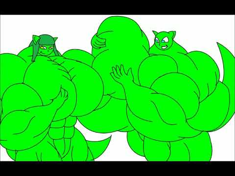 Two Alien Girls Muscle Growth-Mimi (Slow-Motion)