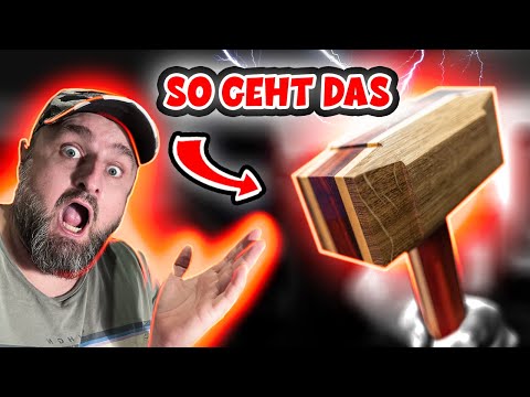 Here's how to build a mega hammer out of solid wood!