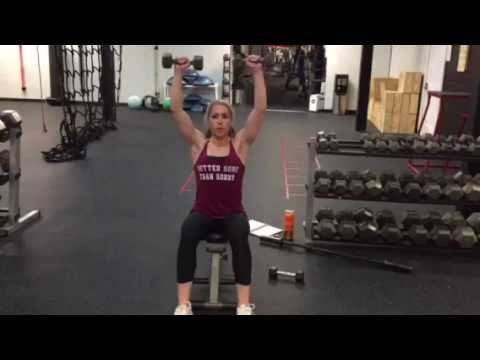 Shoulder and Tricep Exercises: Seated Dumbbell Arnold Press