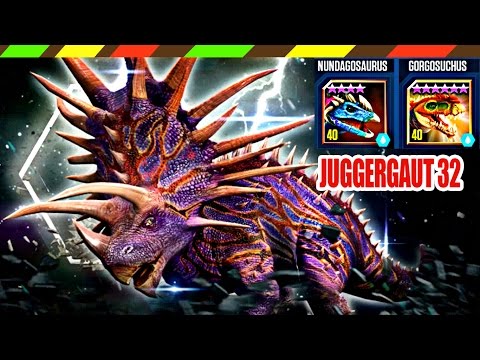 JUGGERGAUT 32 VS Gorgosuchus, Nundagosaurus | Jurassic World The Game  | Full Game Play - 1080 HD
