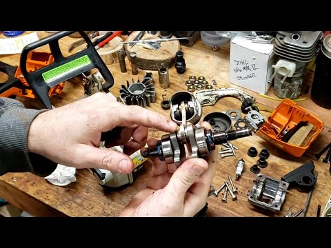 Stihl 021/025/MS210/MS250 a common air leak & engine removal full tear down disassembly