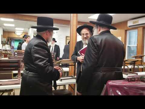 spinka rebbe visiting the woodbourne shul