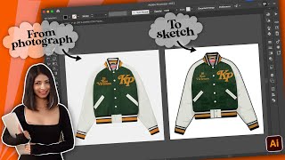 The EASIEST WAY to draw clothes on Adobe Illustrator!