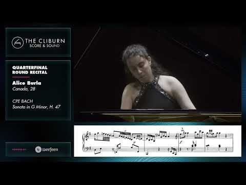 Alice Burla: CPE BACH Sonata in G Minor, H. 47 – CLIBURN SCORE & SOUND