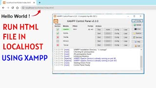 How to Run HTML File in Localhost Using XAMPP | How to Open Html File in Browser