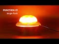 LED maják UFO 16×3 W / 12 – 24 V – oranžový, magnetický, ECE R65 - Video Youtube