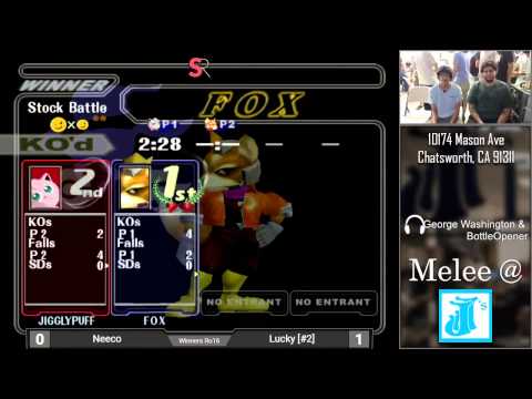 Melee at JJ's #21 - Neeco (Jigglypuff) vs. Lucky (Fox) - Winners Ro16