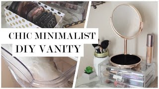 Minimalist Makeup Vanity DIY For Small Spaces Under $50!