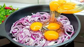 Download lagu Just pour the egg on the onion and the result will be amazing! Simple and delicious mp3