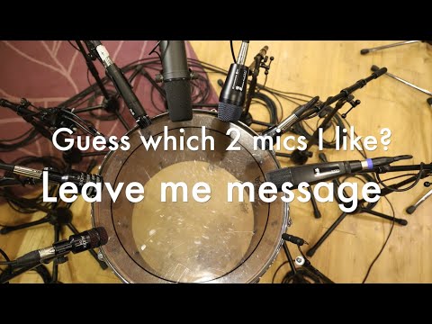 Floor tom mic comparison (D4, D6, beta98, SM57, SM7B, e902, e904, MD421, 4099)